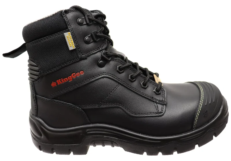 Men's Elegant Shoes KingGee Mens Phoenix Zip Lace Composite Safety Work Boots