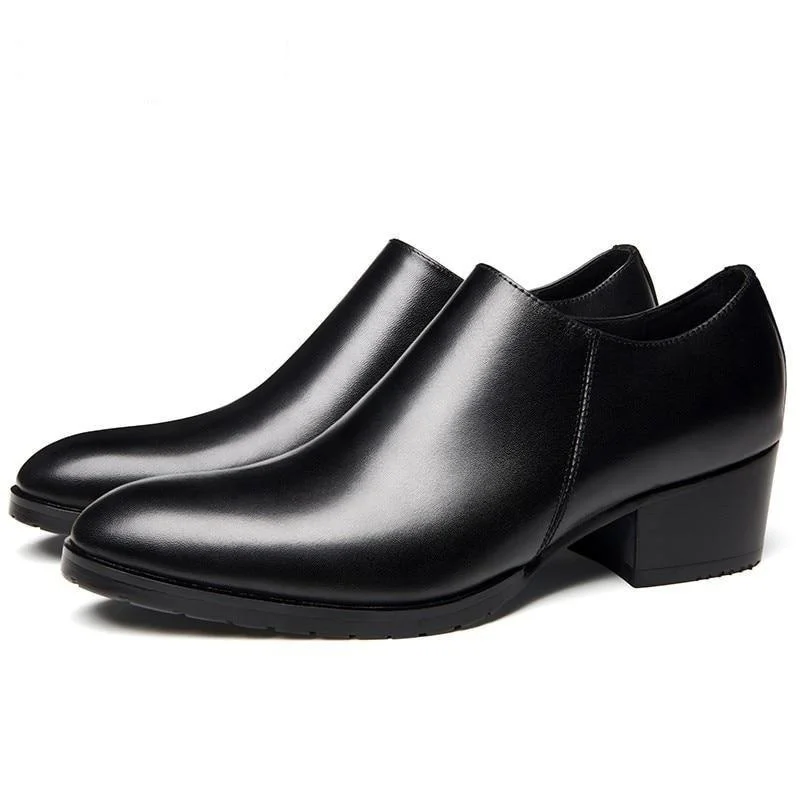 High-Quality Shoes Men's British Style Round Toe Business Office Black Genuine Leather Shoes High-Quality Shoes Men's British Style Round Toe Business Office Black Genuine Leather Shoes