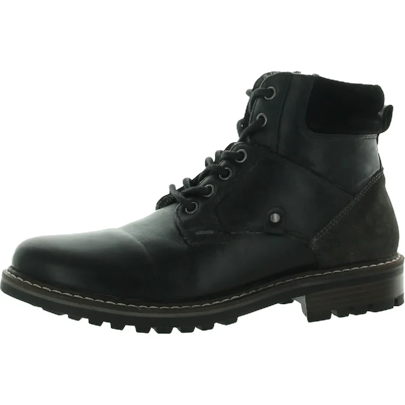 Men's Supportive Shoes Crevo Mens Bowman Leather Round Toe Ankle Boots