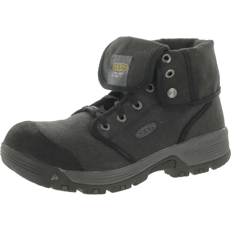 Men's Cozy Boots Keen Mens Roswell Mid Canvas Carbon Fiber Toe Work & Safety Boots