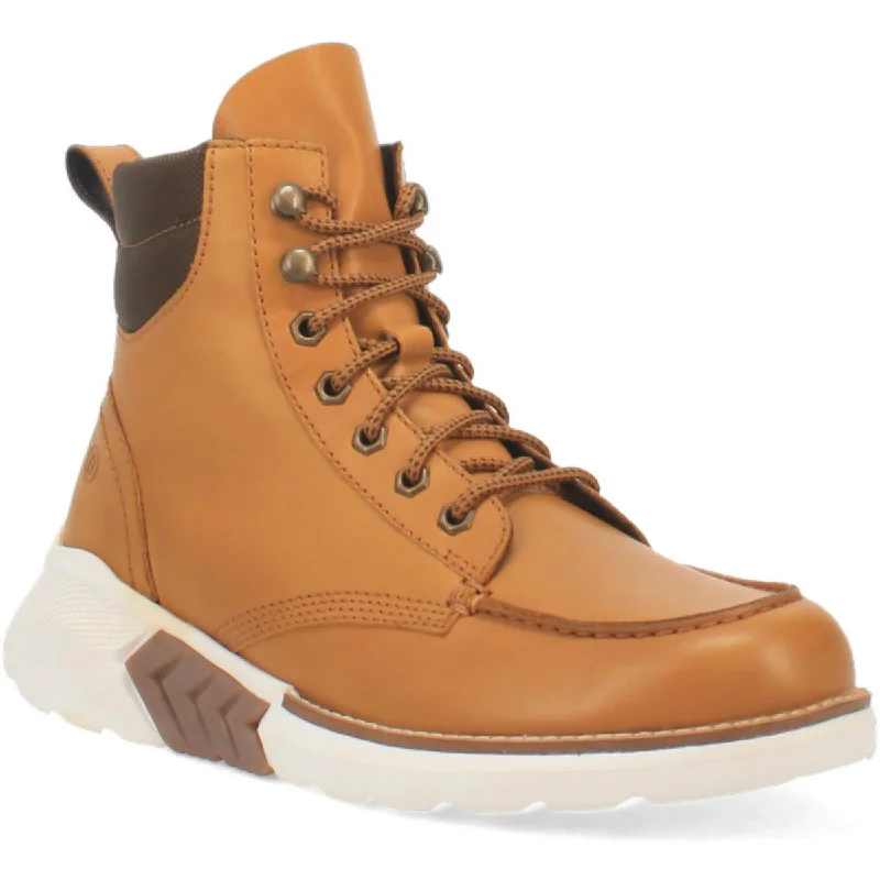 Men's Odor-Resistant Boots Dingo Mens Tailgate Leather Lace-Up Ankle Boots