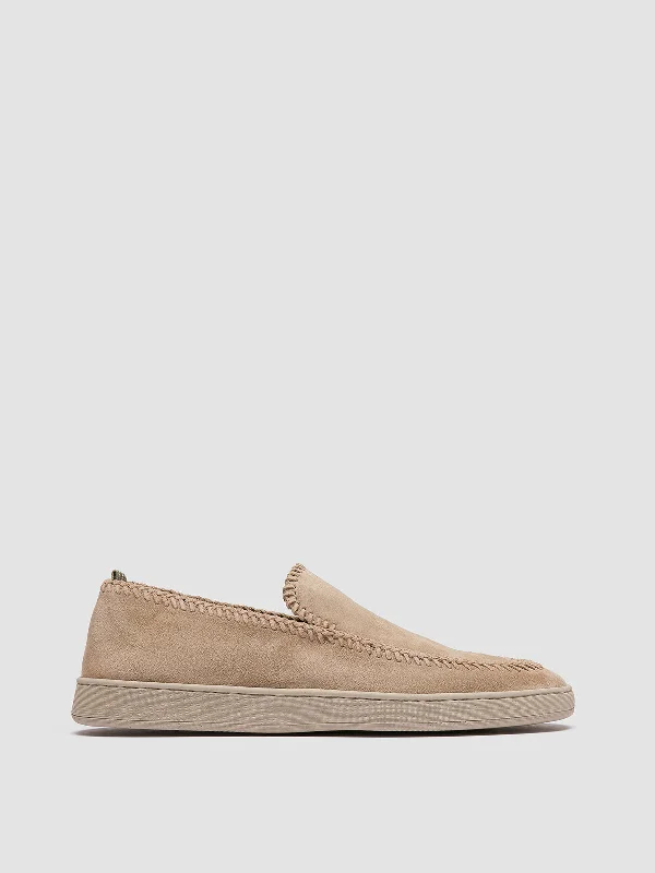 Men's Ultra-Light Shoes HERBIE 011 - Beige Suede Penny Loafers