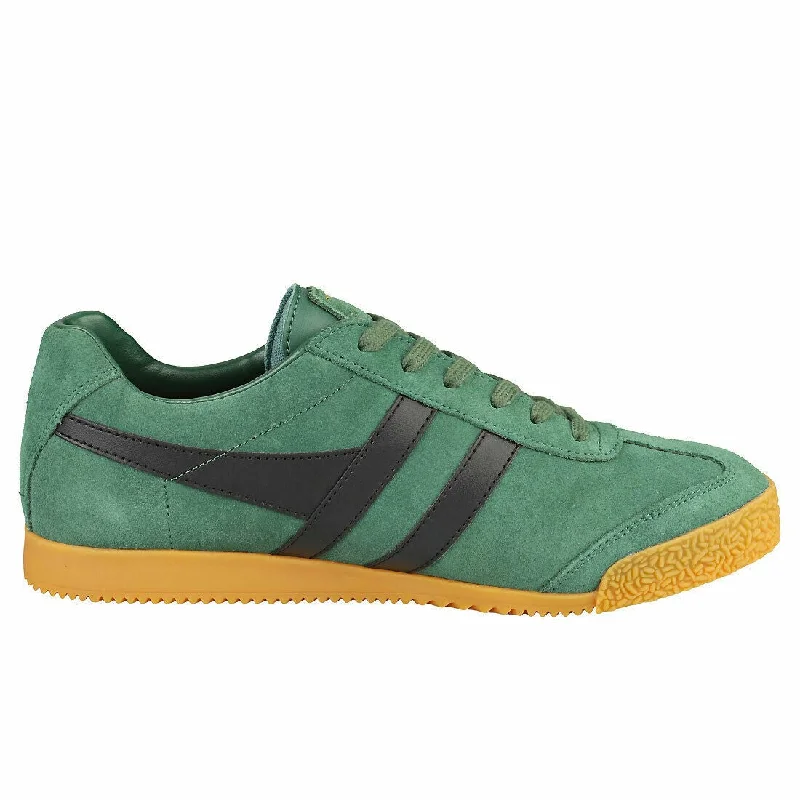 Men's Moisture-Wicking Boots Harrier Suede Sneakers (Evergreen + Black)