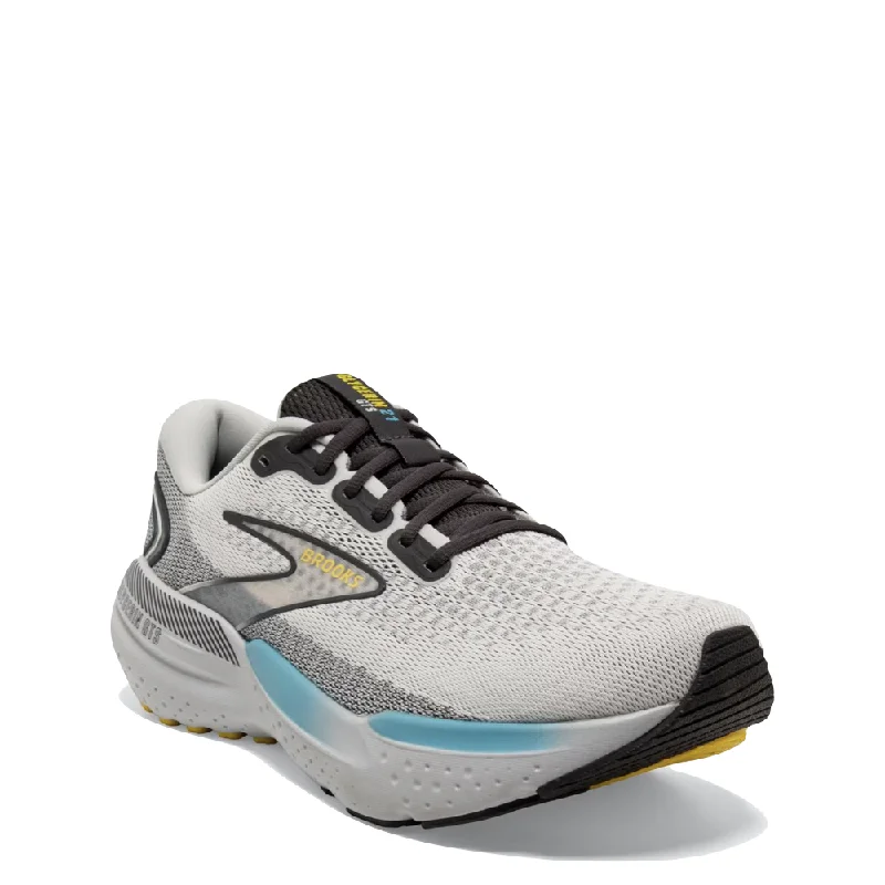 Men's Lightweight Boots Brooks Men's Glycerin GTS 21 Sneaker in Coconut/Forged Iron/Yellow