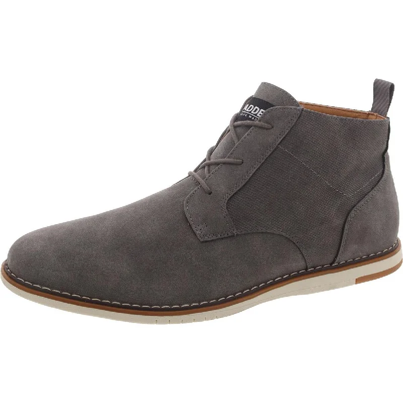 Men's Slip-Resistant Shoes Steve Madden Mens Faux Suede Lace-Up Chukka Boots