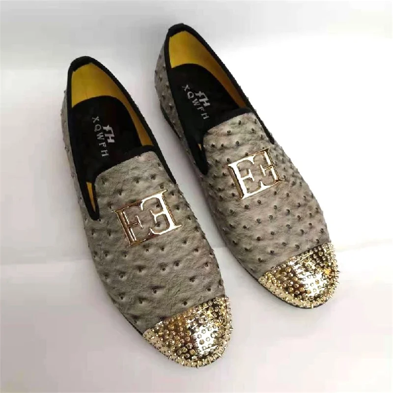 Men's Soft Shoes Office Casual Style Gray Breathable Massage Slip-On Loafers for Men Men's Soft Shoes Office Casual Style Gray Breathable Massage Slip-On Loafers for Men