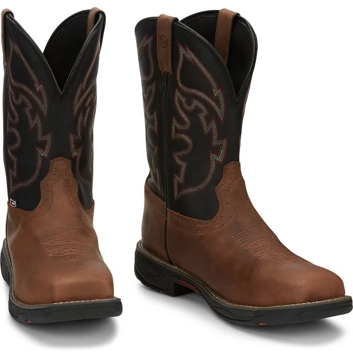 Men's Supportive Boots Justin Mens Rush Composite Toe Workboots Style WK4337