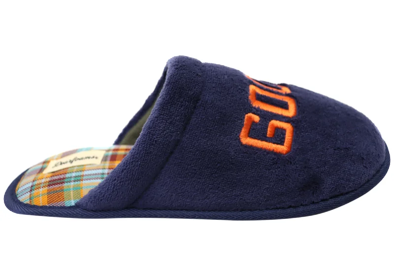 Men's Odor-Resistant Shoes Dearfoams Mens Comfortable Novelty Terry Scuff Slippers
