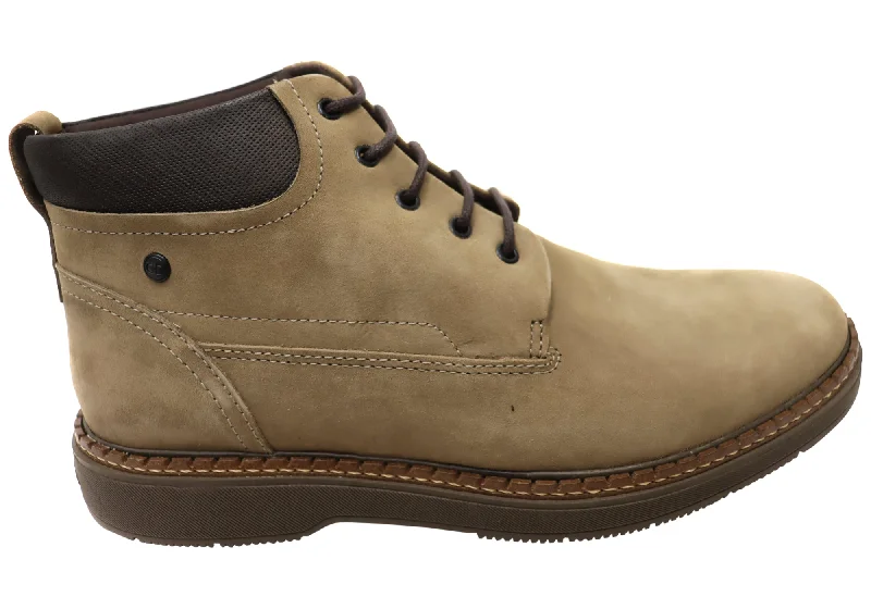 Men's Classic Shoes Democrata Logan Mens Brazilian Comfortable Leather Lace Up Boots
