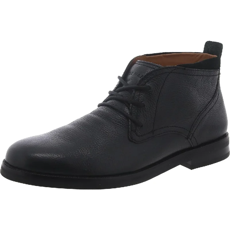 Men's Trendy Shoes Cole Haan Mens Leather Ankle Chukka Boots