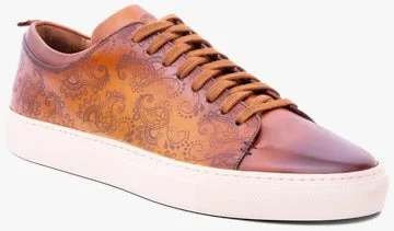 Men's Versatile Shoes Barker Paisley Sneakers - Cedar Hand Painted