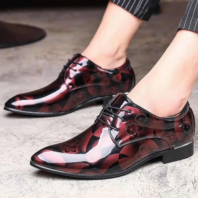 Unmissable Discounts On Modern Designer Shoes Men's British Bright Synthetic Leather Lace Up Casual Dress Shoes Unmissable Discounts On Modern Designer Shoes Men's British Bright Synthetic Leather Lace Up Casual Dress Shoes