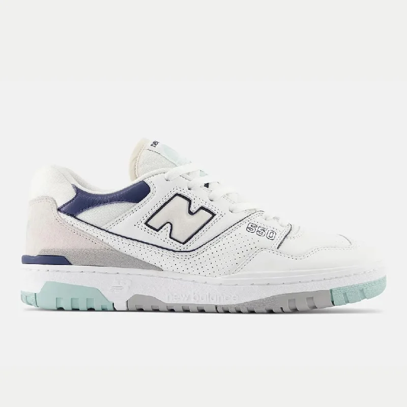 Men's Lightweight Shoes 550 Sneaker (White + Mint + Navy)