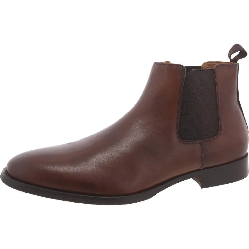 Men's Elegant Shoes Steve Madden Mens Agate Leather Ankle Chelsea Boots