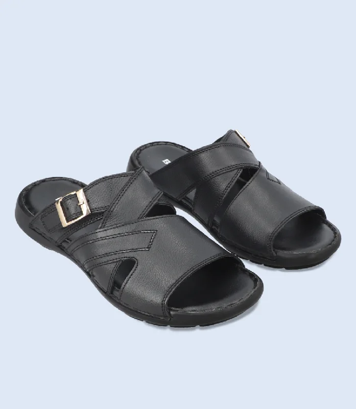 Men's Reinforced Sole Boots BM5485-BLACK-Men Casual Slipper
