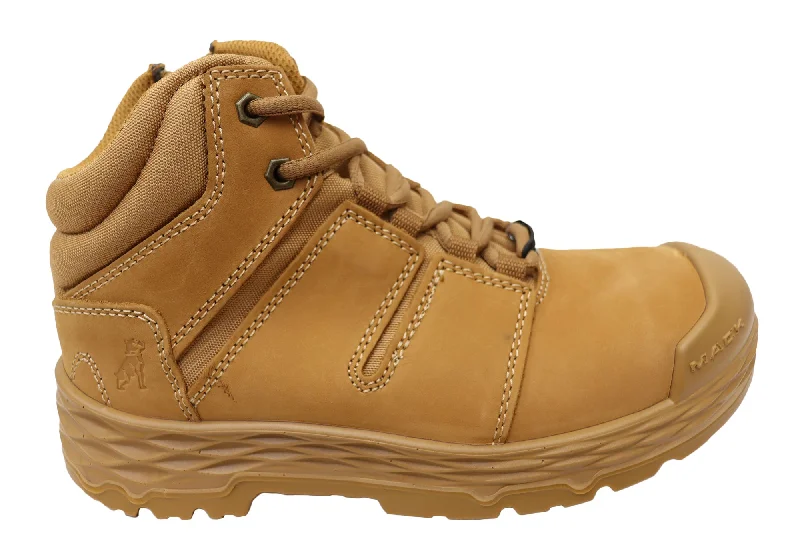 Men's Ergonomic Boots Mack Mens Shift Leather Steel Toecap Safety Boots With Zip
