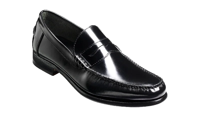 Men's Ergonomic Shoes Newington - Black Hi-Shine