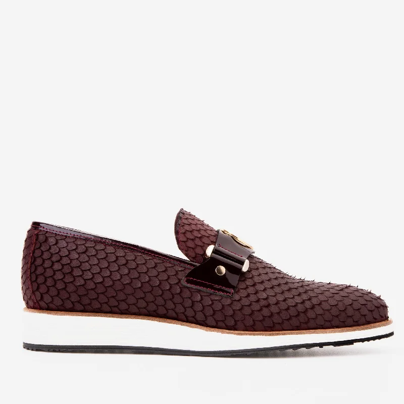 Men's Shock-Resistant Boots The Legacy Burgundy Leather Men Casual Loafer Shoe