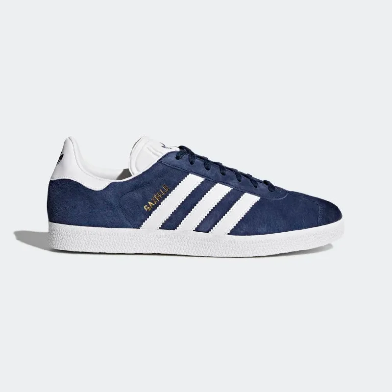 Men's Modern Boots Gazelle Shoes (Collegiate Navy + White + Gold Metallic)