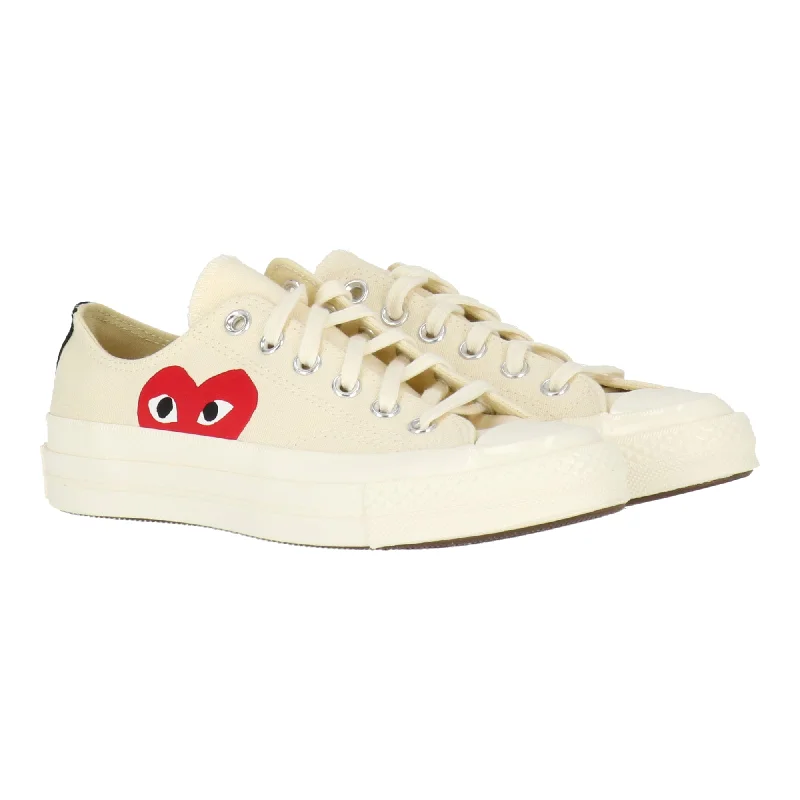 Men's Elegant Boots Comme Des Garcon Mens White Chuck Taylor All Star '70 Low Sneaker