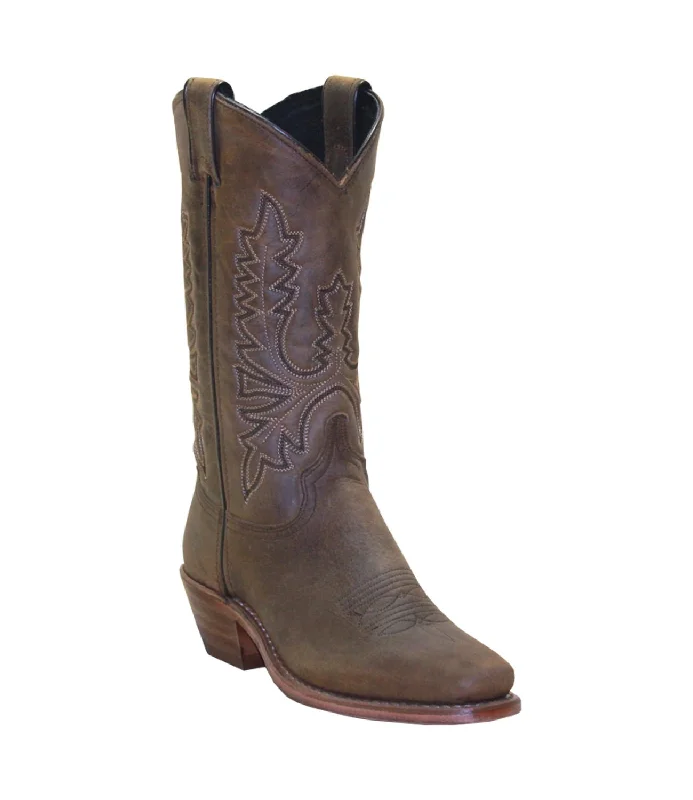 Men's Elegant Shoes Abilene Boots Womens 11in Medium Square Toe Olive Brown Cowhide Cowboy Boots