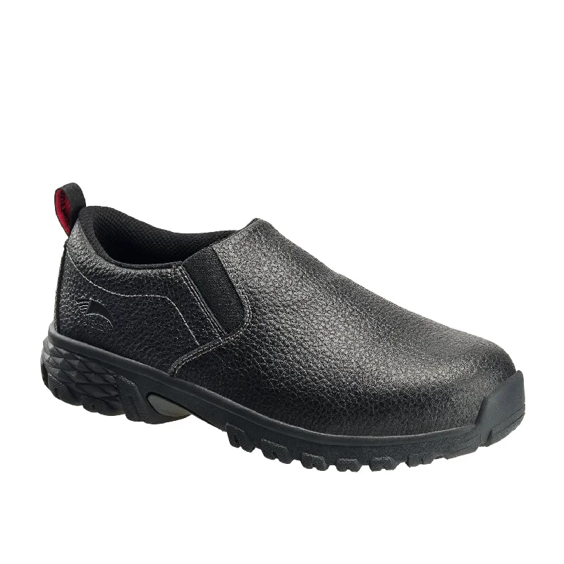 Men's Shock-Absorbing Shoes Avenger Mens Flight Black Leather Slip-On Shoes