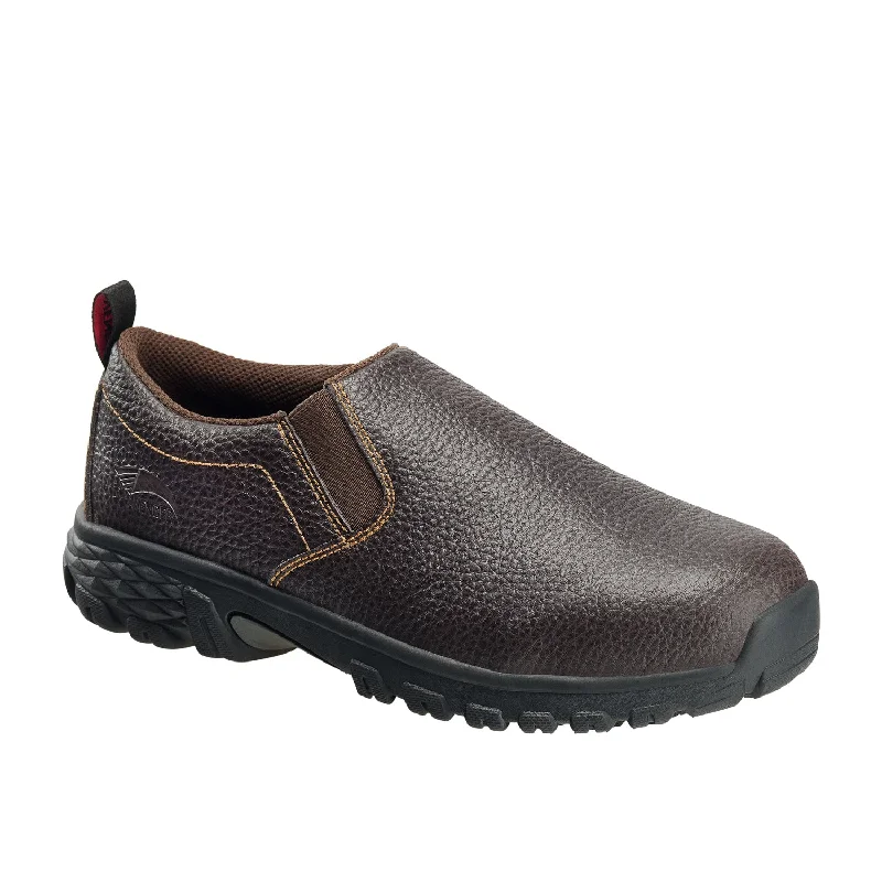 Men's Casual Boots Avenger Mens Flight Brown Leather Slip-On Shoes
