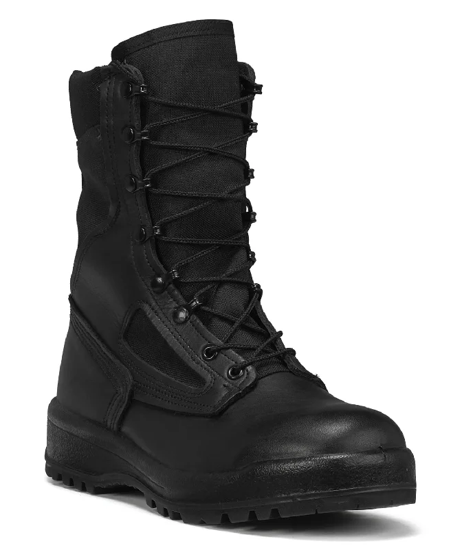 Exclusive Online Sale On Durable Shoes Belleville Mens Black Leather Hot Weather Steel Toe Military Boots