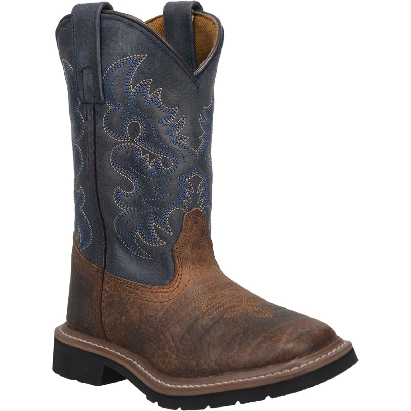 Men's Elegant Boots Dan Post Kids Boys Rust/Blue Brantley 9in Square Cowboy Boots Leather Men's Elegant Boots Dan Post Kids Boys Rust/Blue Brantley 9in Square Cowboy Boots Leather