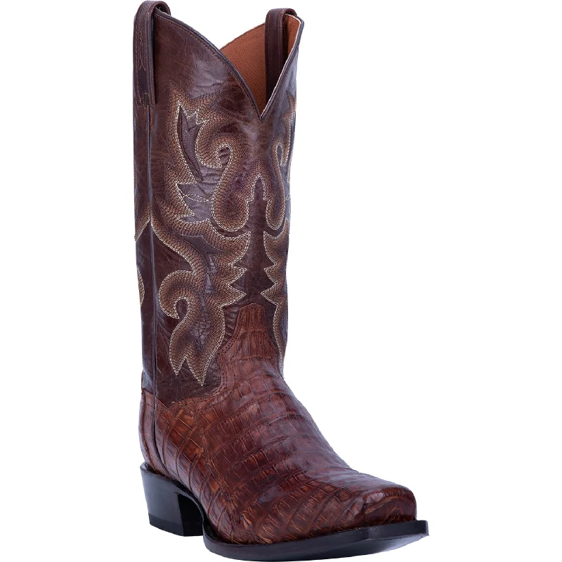 Best Price On Lightweight Shoes Dan Post Mens Brass Cowboy Boots Caiman Square Toe