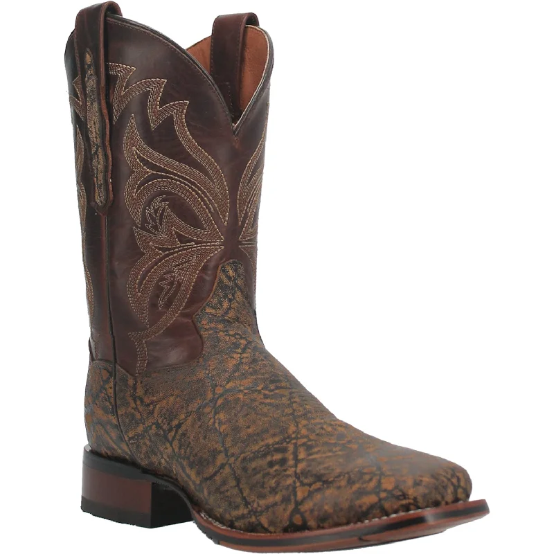 Men's Shock-Absorbing Shoes Dan Post Mens Harvey Bone Leather Cowboy Boots