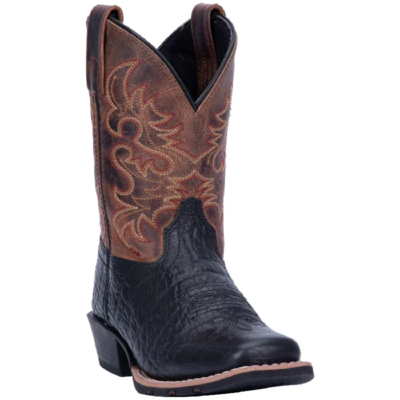 Men's All-Day Wear Shoes Dan Post Youth Boys Little River Cowboy Boots Leather Black/Brown