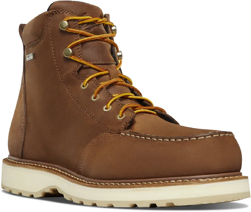 Men's Supportive Boots Danner Mens Cedar River Moc Toe 6in Brown Leather Work Boots