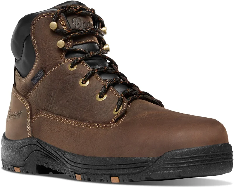 Men's Temperature-Regulating Boots Danner Womens Caliper 5in Brown Leather Work Boots
