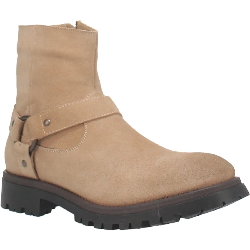 Men's Seamless Design Boots Dingo Mens Road Trip Cowboy Boots Leather Natural