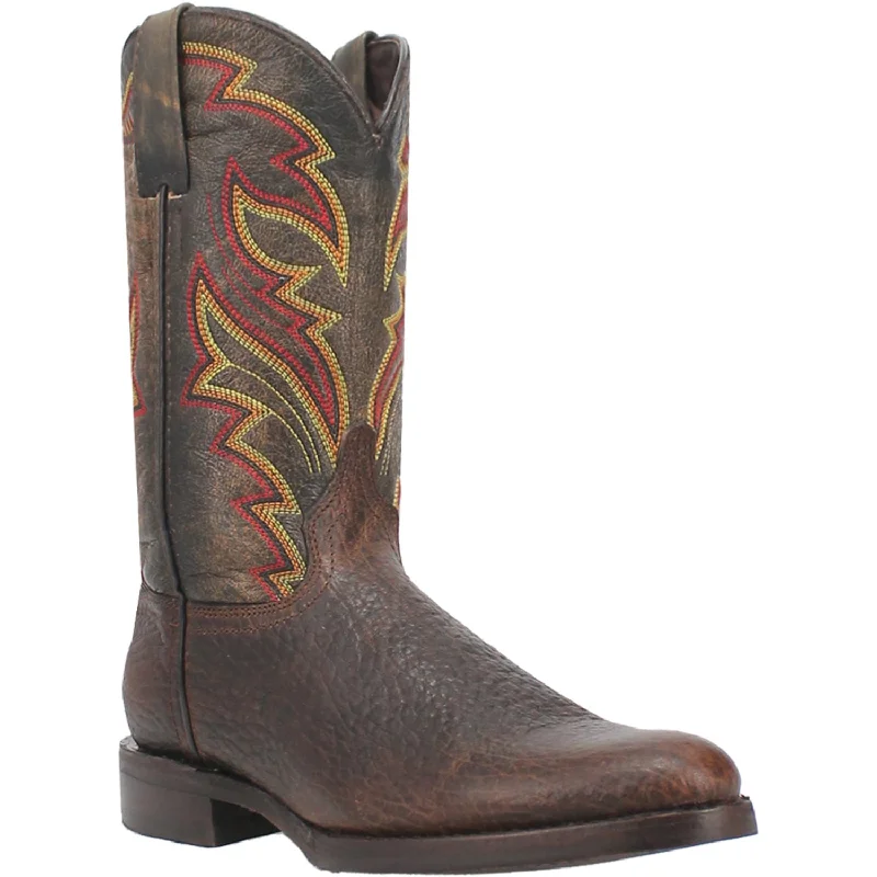 Men's Lightweight Boots Dingo Mens Young Gun Brown Leather Cowboy Boots