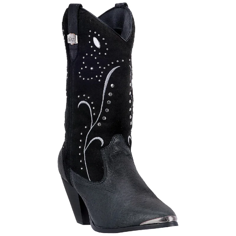 Men's Comfortable Shoes Dingo Womens Ava Cowboy Boots Leather Black