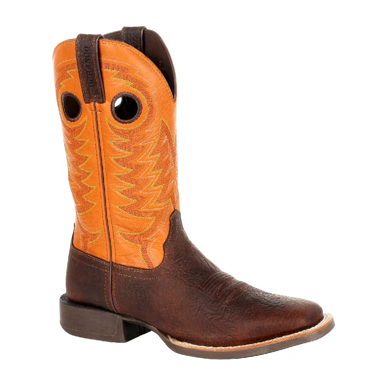 Men's Moisture-Wicking Shoes Durango Mens Bay/Orange Leather Rebel Pro Cowboy Boots