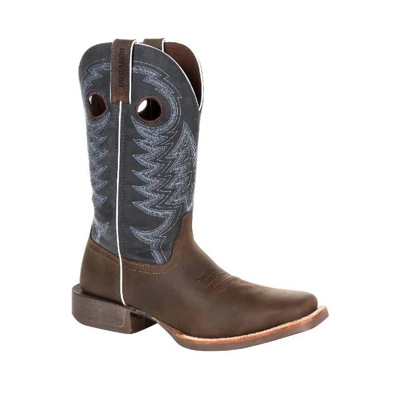 Clearance Sale On Men's Shoes Durango Mens Brown/Denim Leather Rebel Pro Cowboy Boots