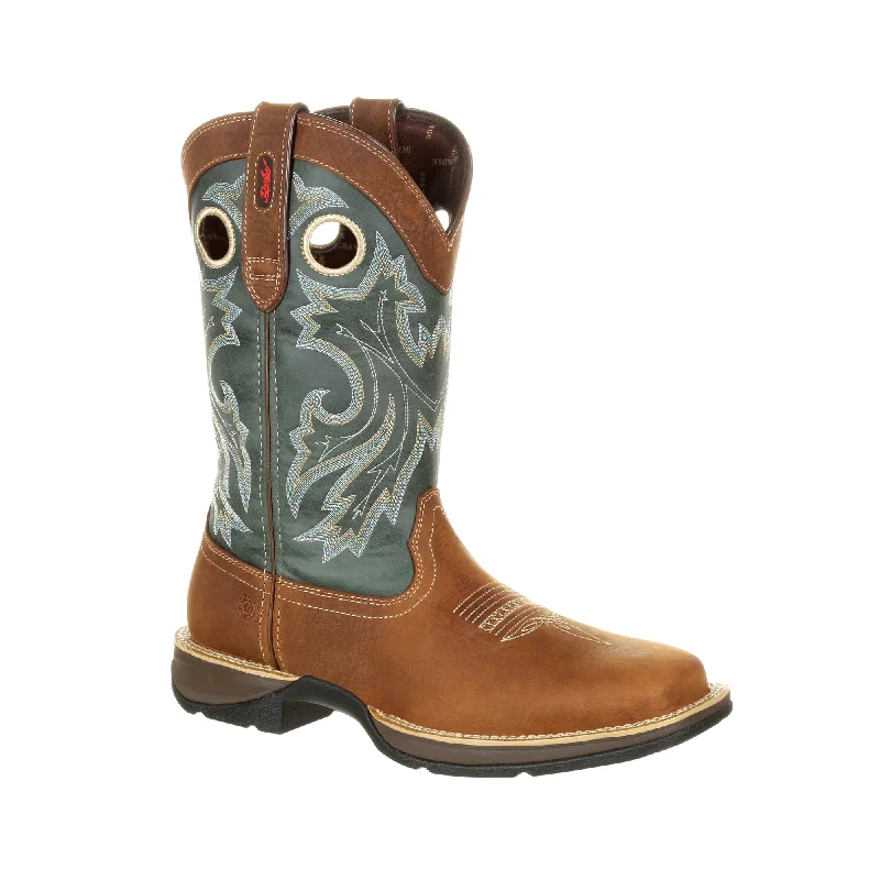 Men's Premium Shoes Durango Mens Clover/Saddle Leather Rebel PullOn Cowboy Boots