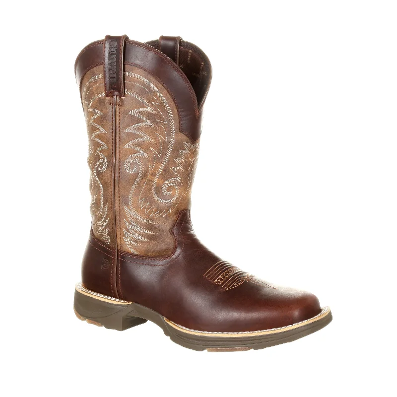 Men's Flexible Shoes Durango Mens Vtg Brown Leather WP Ultralite Cowboy Boots