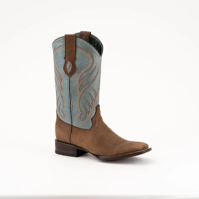 Men's Casual Boots Ferrini Mens Brown Leather Jackson S-Toe Cowboy Boots