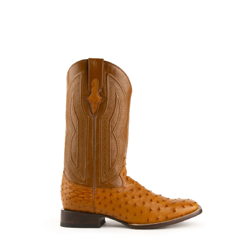 Get The Best Deals On Breathable Shoes Today Ferrini Mens Cognac Leather Full Quill Ostrich S-Toe Colt Cowboy Boots