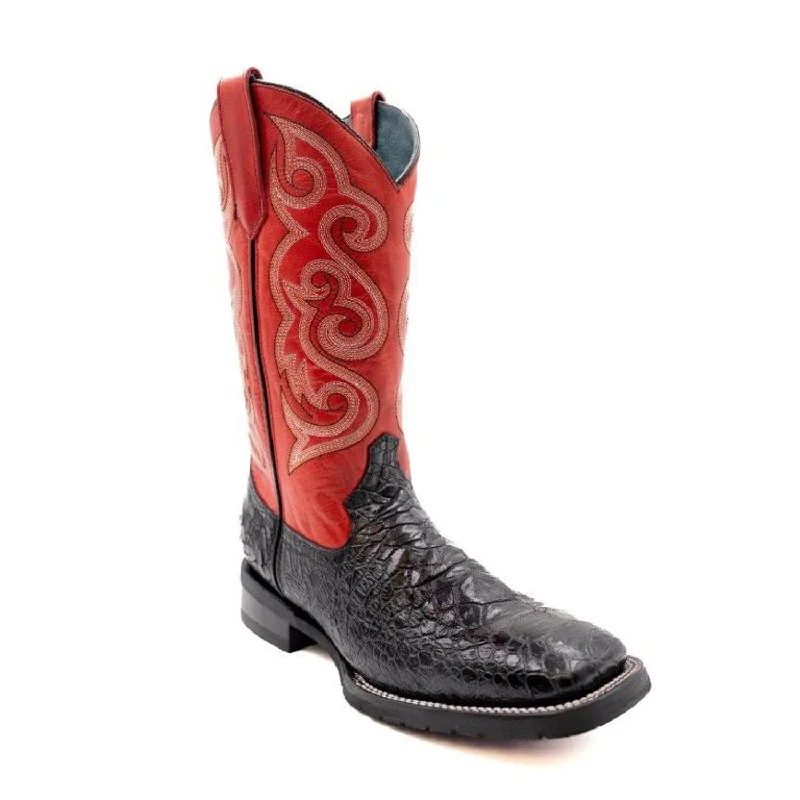 Men's Supportive Shoes Ferrini Mens Kai S-Toe Black Leather Turtle Cowboy Boots