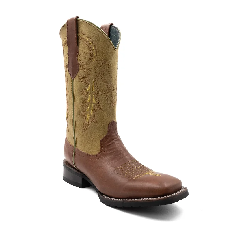 Men's High-Quality Shoes Ferrini Mens Maverick S-Toe Almond Leather Cowboy Boots