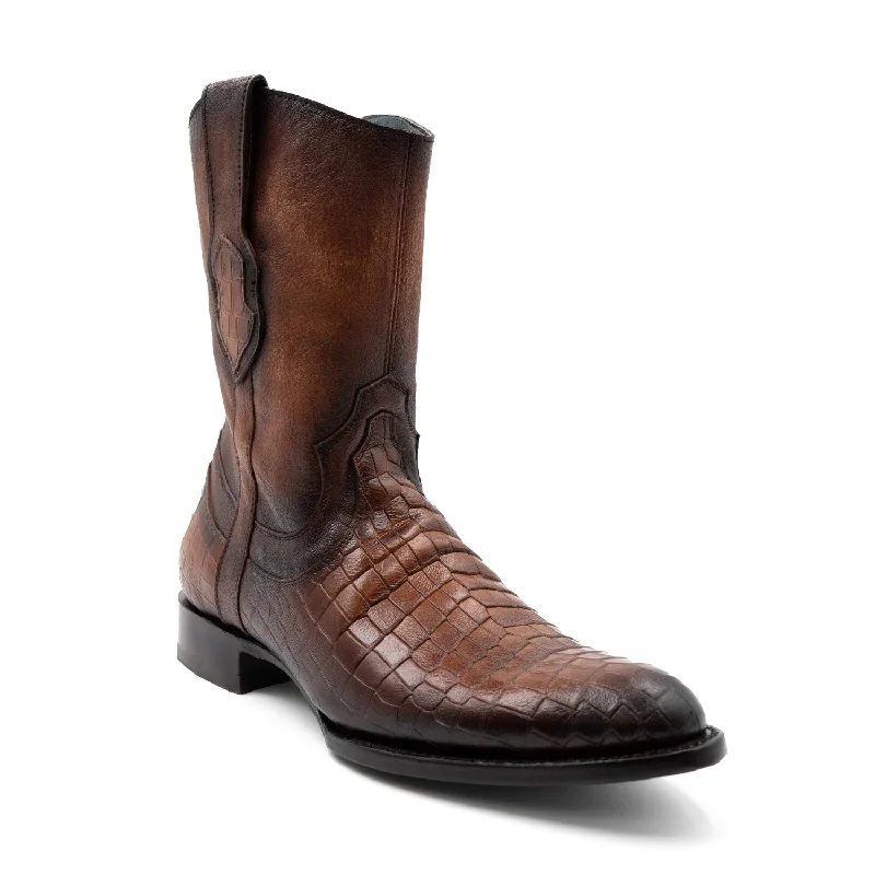 Men's All-Day Wear Shoes Ferrini Mens Winston R-Toe Vintage Leather Alligator Cowboy Boots