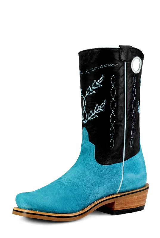 Men's All-Season Boots Horse Power Mens High Noon Blue Mad Dog Leather Cowboy Boots