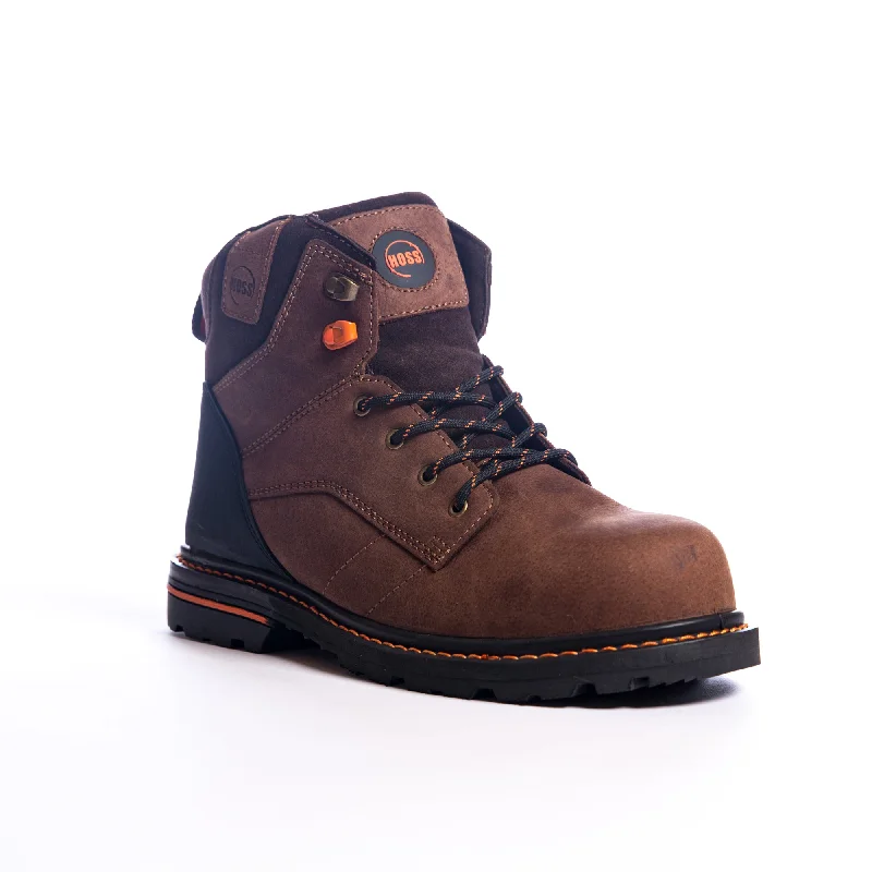 Shop Now For Discounted Shoes Hoss Boots Mens Brown Leather Carson 6in CT EH Work Boots Shop Now For Discounted Shoes Hoss Boots Mens Brown Leather Carson 6in CT EH Work Boots