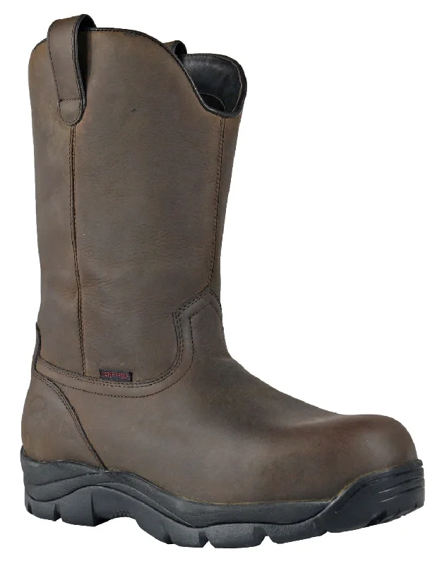 Men's Premium Shoes Hoss Boots Mens Brown Leather Wildfire WP PR Work Boots
