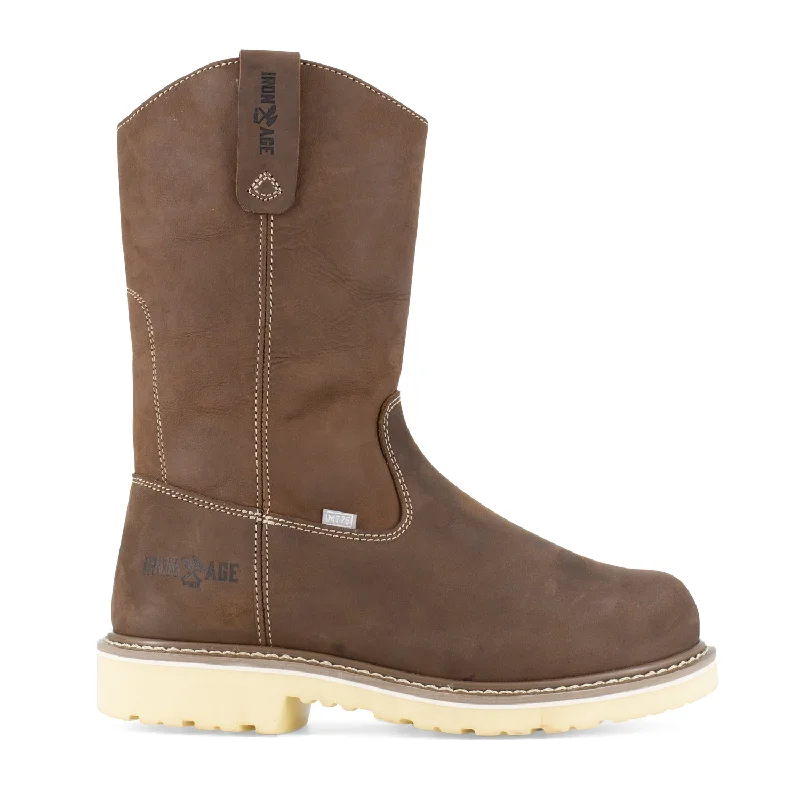 Men's Breathable Shoes Iron Age Mens Brown Leather Work Boots 11in Solidifier Int Met Guard